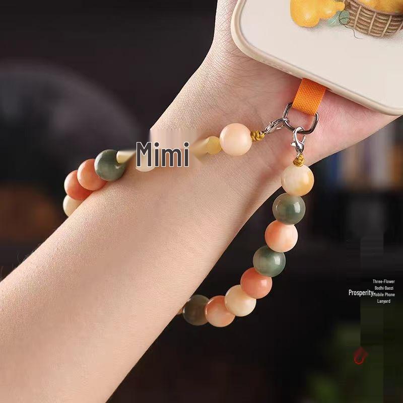 Șnur elegant cu mărgele Bodhi pentru telefon pentru femei – Stil de încheietură și ornament cu clips pentru spate