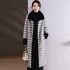 Golden Mink Fur Long Coat High Quality Warm Thick Fashion Winter Jacket