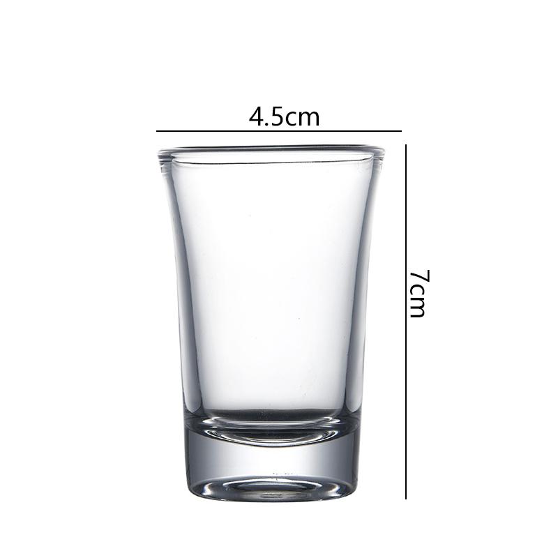 

50 мл Виски Бокалы для иностранного вина Вечеринка Прозрачная рюмка для ликера Набор из 6 штук Рюмка Мини Толстодонная рюмка-пуля Праздничные подарки 6pcs