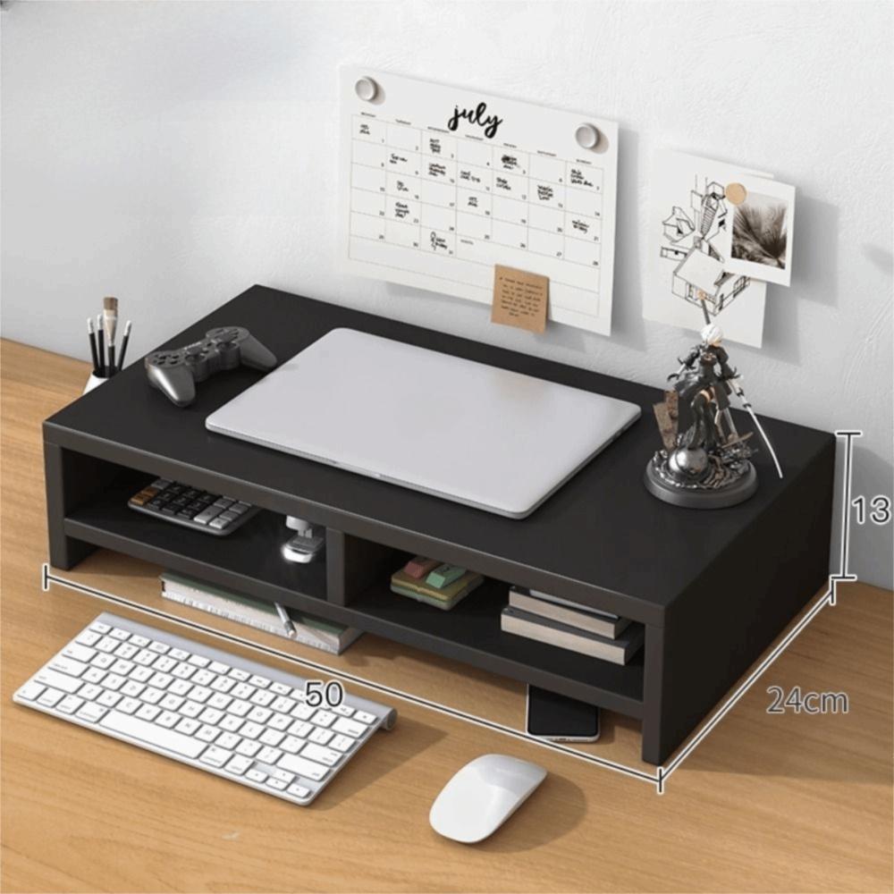 With Drawer Monitor Stand Riser Sturdy Structure Stable Support Desk Organizer Storage Rack Simple Design Storage Functions
