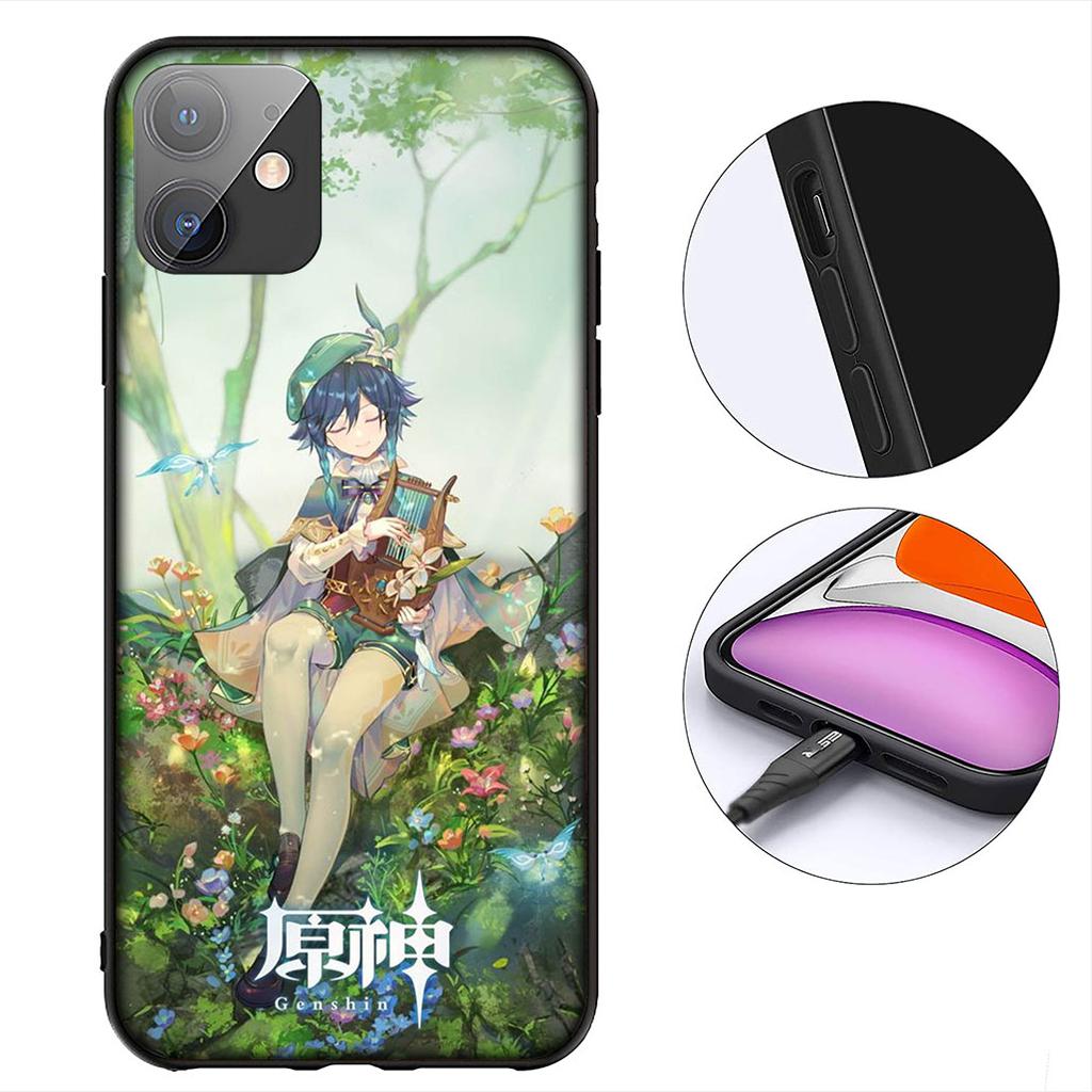 Baal Raiden Shogun Genshins Impacts Venti Phone Case for Apple iPhone 16 17 Air 14 15 Pro Max Plus 16+ 16E 14+ ProMax Soft Cover