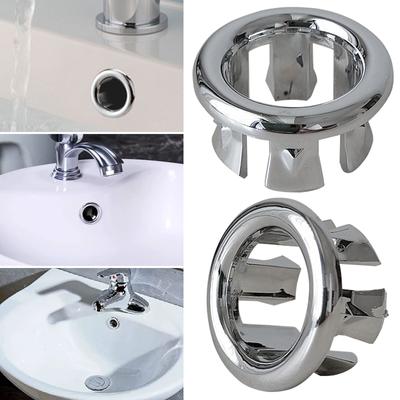 1Pcs Sink Overflow Ring Kitchen Bathroom Basin Trim Bath Drain Cap Sink Wash Basin Round Overflow Ring Plug Basin Accessory