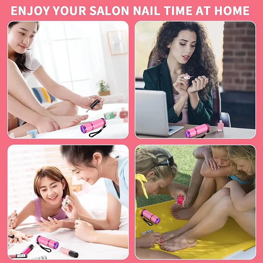 Portable LED UV Nail Dryer Lamp for Gel Polish Mini Silicone Head Fast Curing 30s Professional Salon Nail Art Tools Equipment