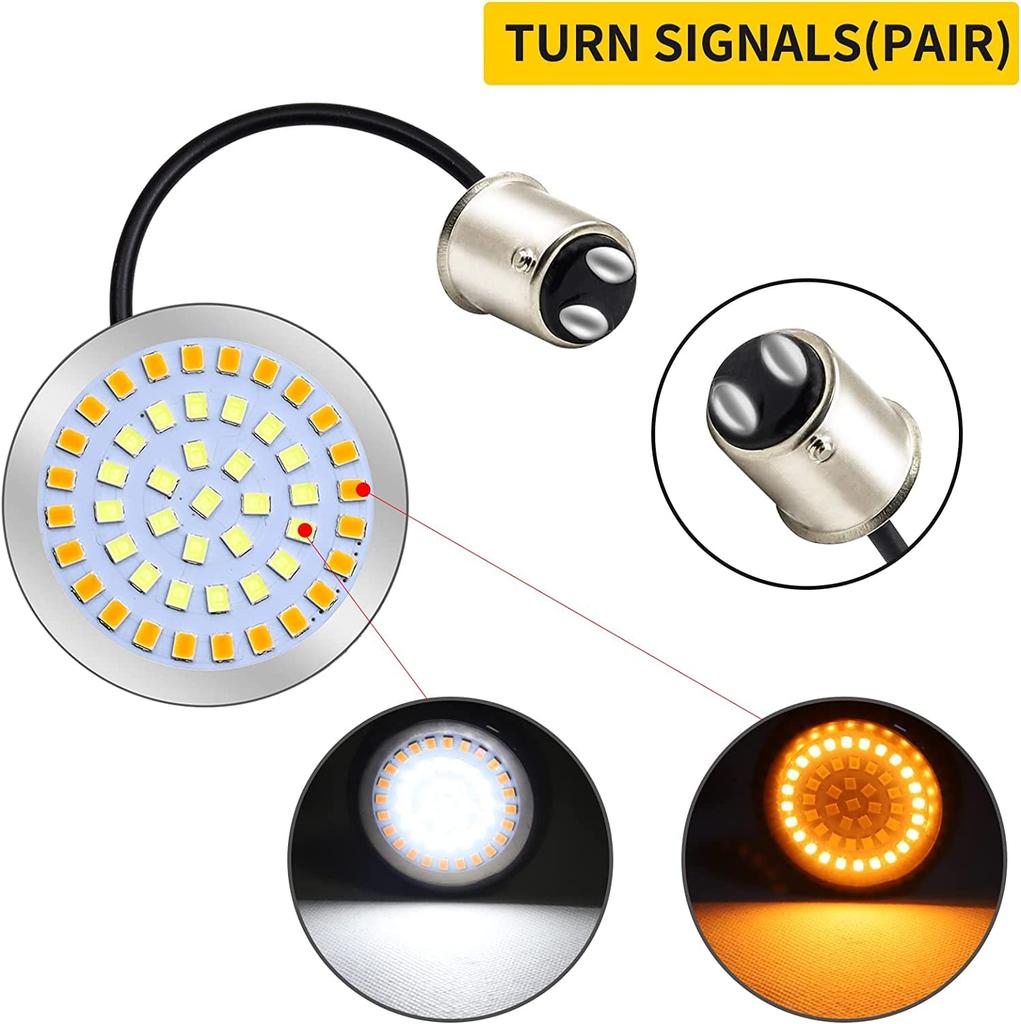 NWpangu LED Motorradblinker Tagfahrlicht DRL Bremslicht Blinker S25 LED