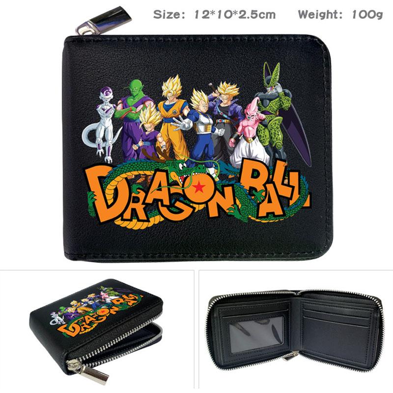 Cartoon Anime Dragon Ball Goku Vegeta Portable Folding Wallet Short Coin Purse