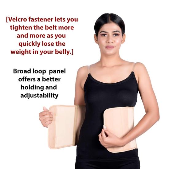 Wonder Care Abdominal Binder for Men and Women/Postpartum Post-Operative Post-Surgery Wrap/Abdomen Navel Umbilical Hernia Support Belt (L)