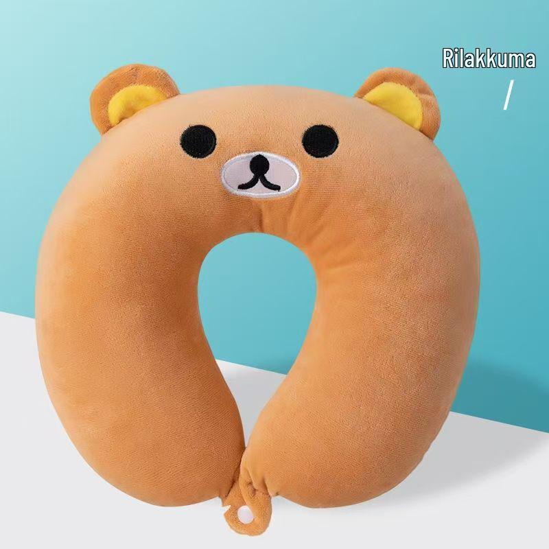 

Подушка для шеи в форме буквы U с мультяшным дизайном: Портативная дорожная подушка для сна в машине, самолете и офисе