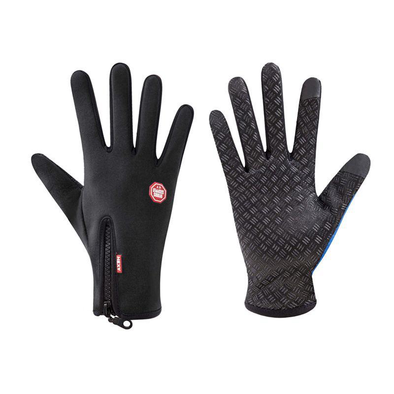 Unisex Winter Waterproof Touchscreen Gloves with Zipper - Windproof & Plus Velvet for Cycling, Skiing, and Mountaineering