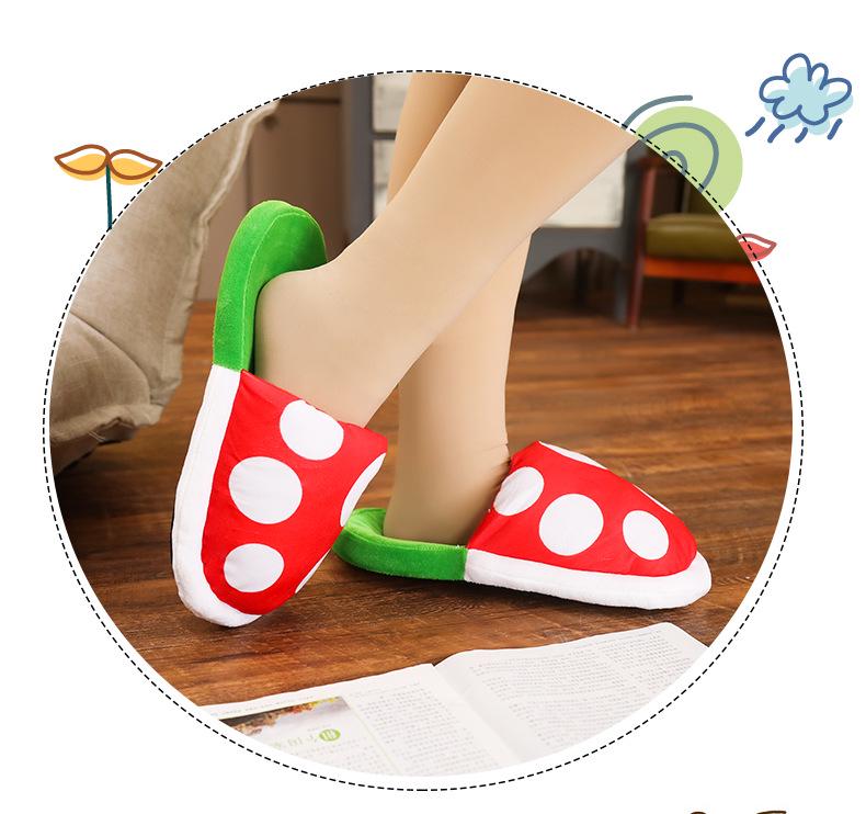 Venus Flytrap Mario Game-Inspired Warm Cotton Slippers