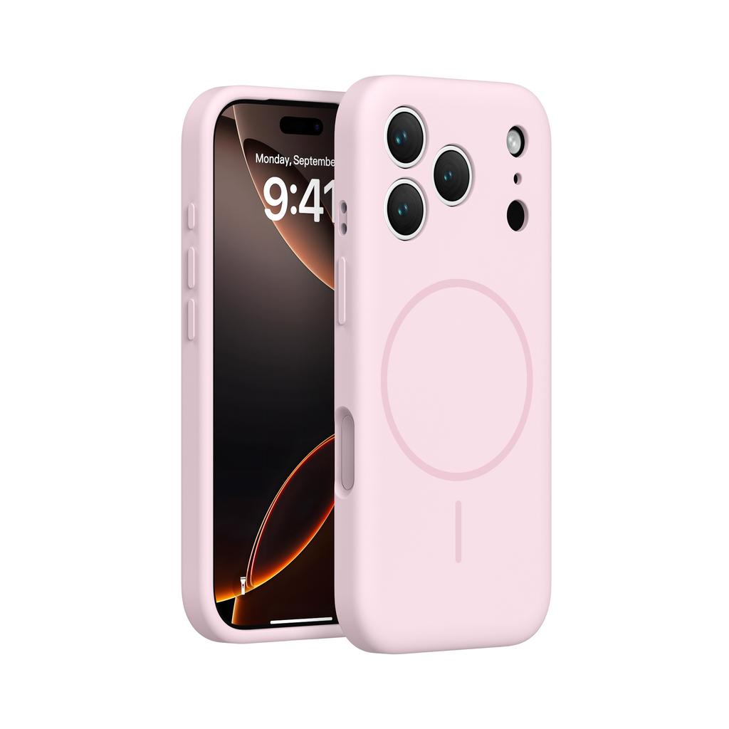 Capa de Silicone Líquido para iPhone 17, Fosca, Carregamento Magnético, Cobertura Total, Capa Macia à Prova de Quedas para Apple 16