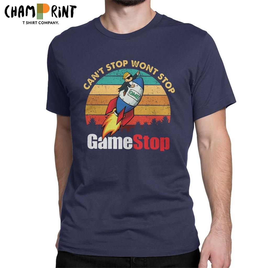 חולצות טי לגברים של Gamestop Street אלון מאסק רדיט Wallstreetbets Gme Wsb חולצת טי מניות סטונקס