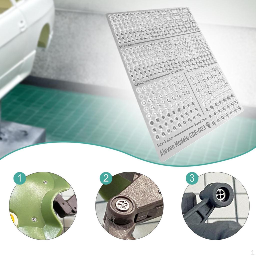 Metal Etching Sheet 3.54x2.76inch Compact Models Modification Stability Hobby Accessories Version