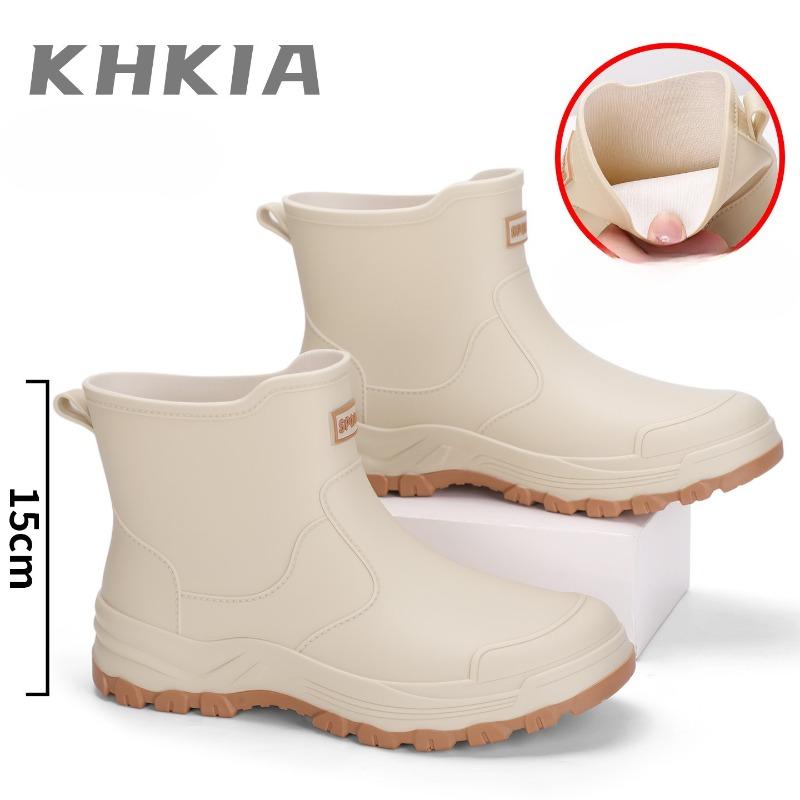 Non-slip Waterproof Short-tube Rain Boots Thickened Outdoor Fishing Rubber Boots Men