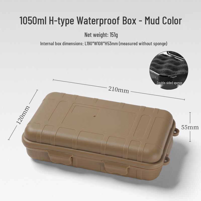 Compact EDC Outdoor Survival Kit: Shockproof, Pressure-Proof, Waterproof Sealed Box for Wilderness Adventures