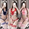Lace-up Plus Size Sex Underwear Uniform Temptation Tease Three-Point Passion Suit Bundle Panties Cute