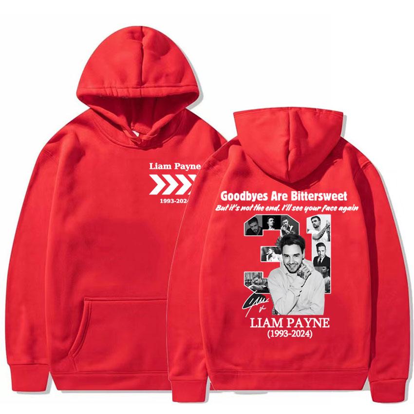 Goodbyes Are Bittersweet Liam Payne Hooded Unisex Harajuku Hip Hop Vintage Style Hoodie Pullover Men Casual Oversized Sweatshirt