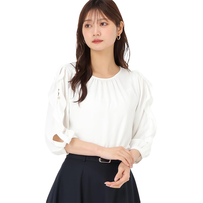 

Mishmash Open Perfect for or Office Casual Women s Shirt/Blouse, White, Sleeves, Ruffles, Office, Work, Commuting, белый