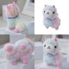 Colorful Tie-dye Llama Plush Toy Keychain Adorable Backpack Charm Gift For Kids