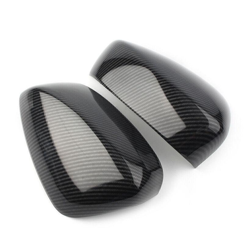 For Mazda 3 Axela 2014- Car Rearview Side Mirror Cover Wing Cap Exterior StickerDoor Case Trim Housing Carbon Fiber Look