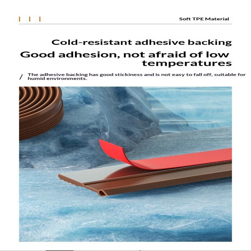 Door Bottom Seal Strip Self Adhesive Weatherproof Dust Proof Noise Reduction Draft Blocker 2.5M for Home Use