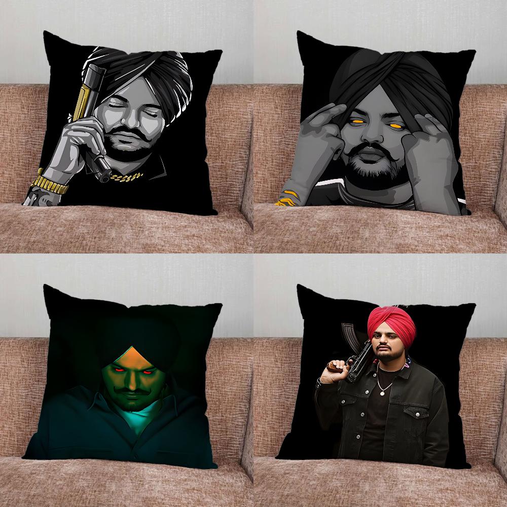 Sidhu Moose Wala Pillow Case For Home Bedroom Car Office Decoration Living Room Sofa Cushion Cover Suitable