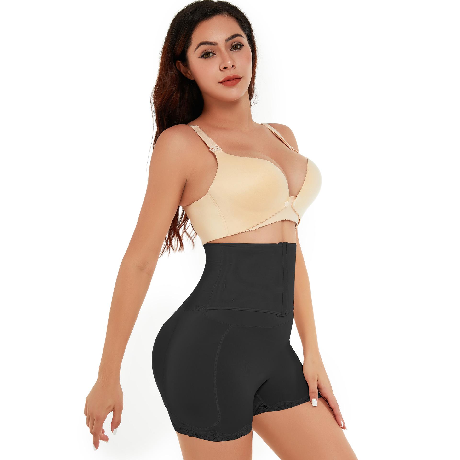 

Popular positive-breasted sponge pad, fake butt body sculpting, full-span buttocks, hip-lifting boxer panties, body sculpting pants S чёрный