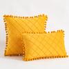 Cute Pom-poms Throw Pillow Covers 30x50cm 45x45cm Luxury Textured Square Cushion Case for Sofa Bedroom Pillowcase Christmas Gift