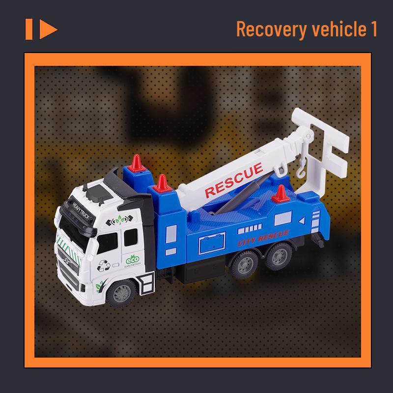 Little King Alloy Toy Pull-Back Excavator - Children's Construction Vehicle Model 