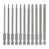 Magnetic Torx Hollow Screwdriver Bit Set for Electric/Pneumatic Screwdrivers, 1/4" Hex Shank.