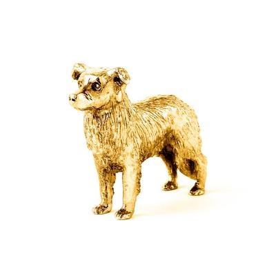 Border Collie 22 Karat vergoldet Hergestellt in England Kunst Hundefigur Sammlung