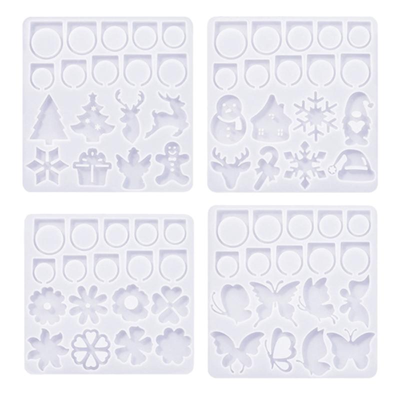 Crystal Epoxy Resin Rings Silicone Mold Attractive Silicone Rings Adornment Molds for Crystal Resin Rings Accessory