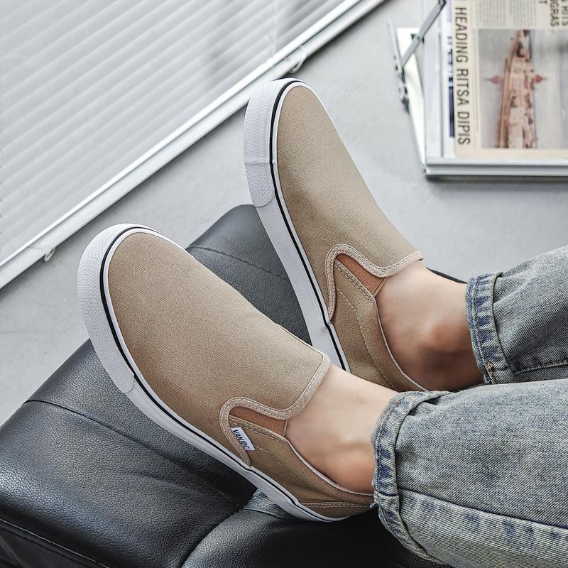 Spring new little white shoes trend one-pedal cloth shoes for men and women breathable casual couples canvas shoes