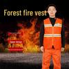 Reflective Orange Zip-Up Fire Suppression Vest with Printable Logo