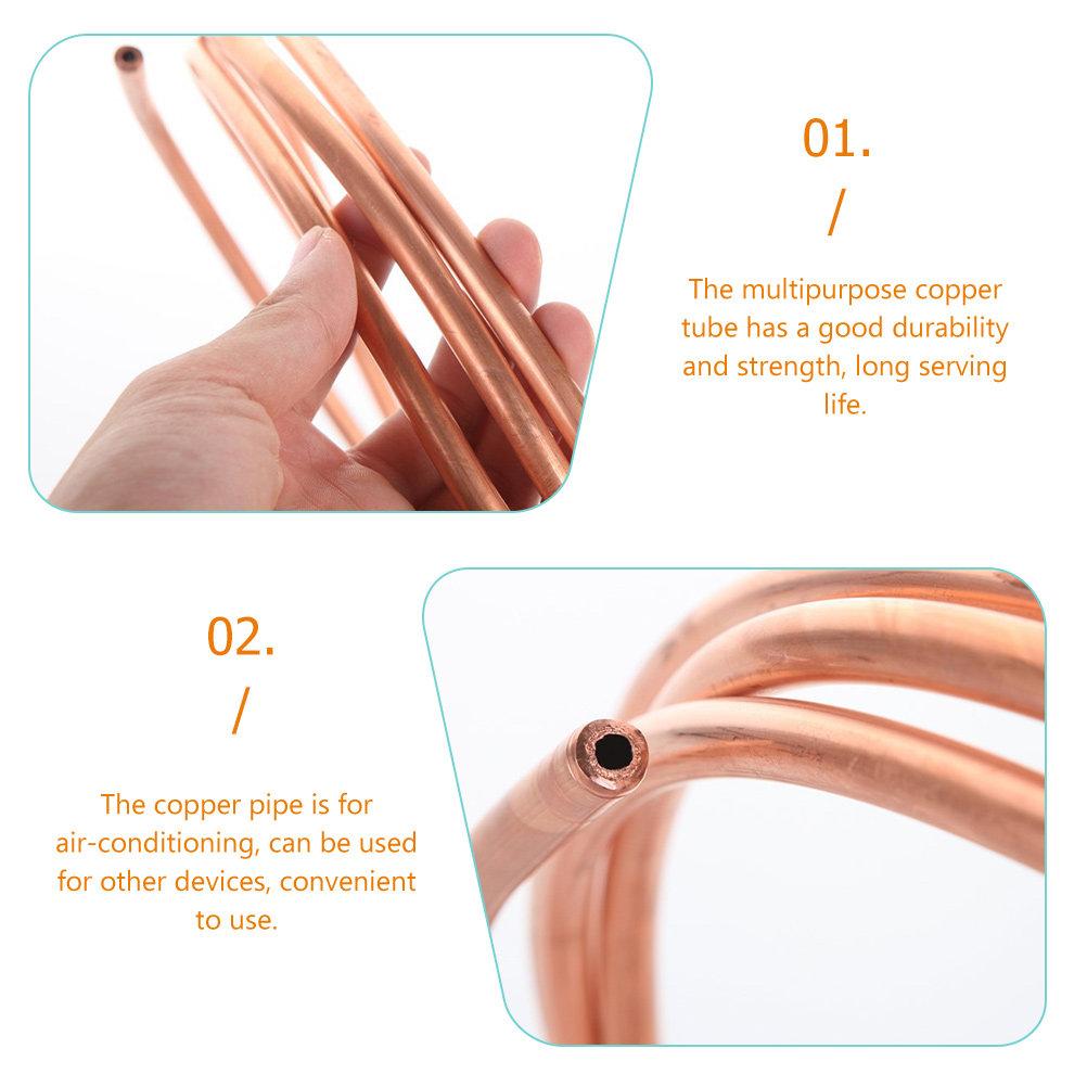 2 Pcs Air Conditioning Copper Pipe Bendable Tubing Conditioner Internal Connection