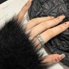 Niche Design Couple Ring Personality Retro Dripping Oil High Sense Retro Cold Wind Open Index Finger Ring Woman