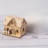 Christmas Wooden Atmosphere Luminous Small Wooden House Decorations Home Furnishings Holiday Wooden Handicraft Decorations