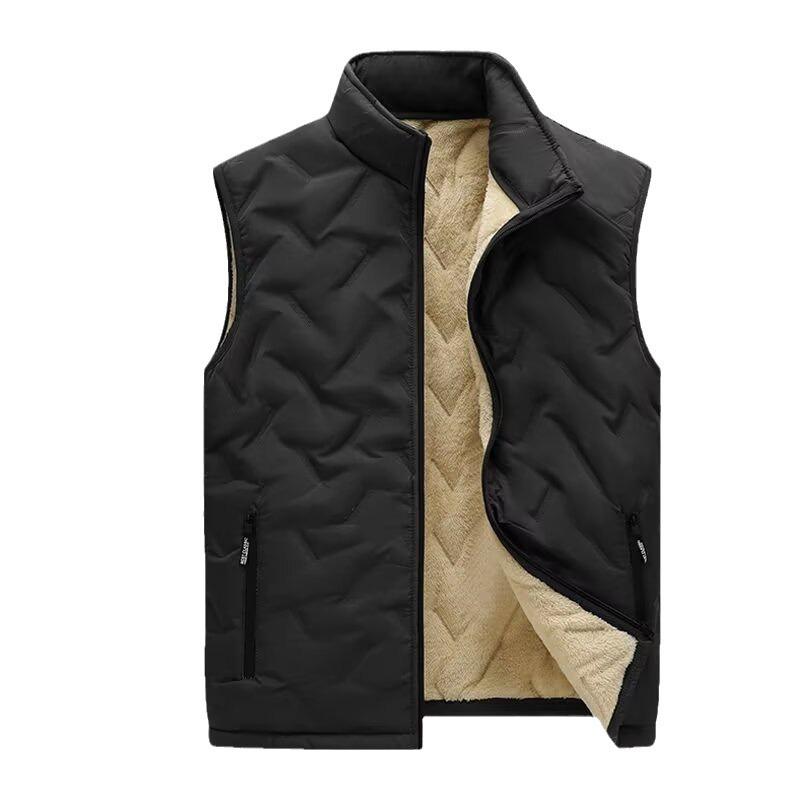 Trendige Herrenweste aus Baumwolle mit Samtfutter – warm und stylisch für Herbst/Winter