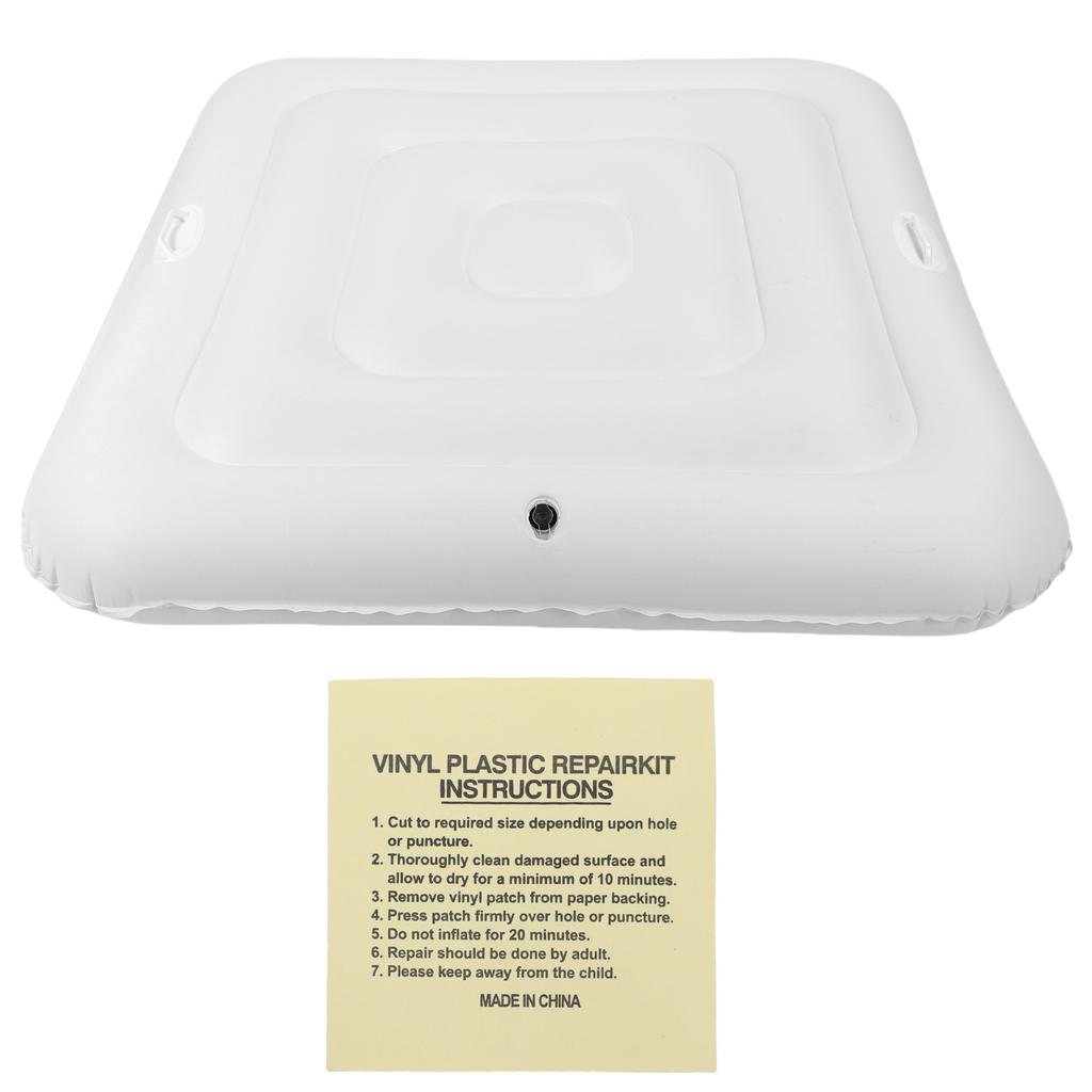 Copertura Gonfiabile per Piscina 130cm Copertura per Piscina Spa Esterna Antipolvere PVC Quadrata Protezione per Piscina