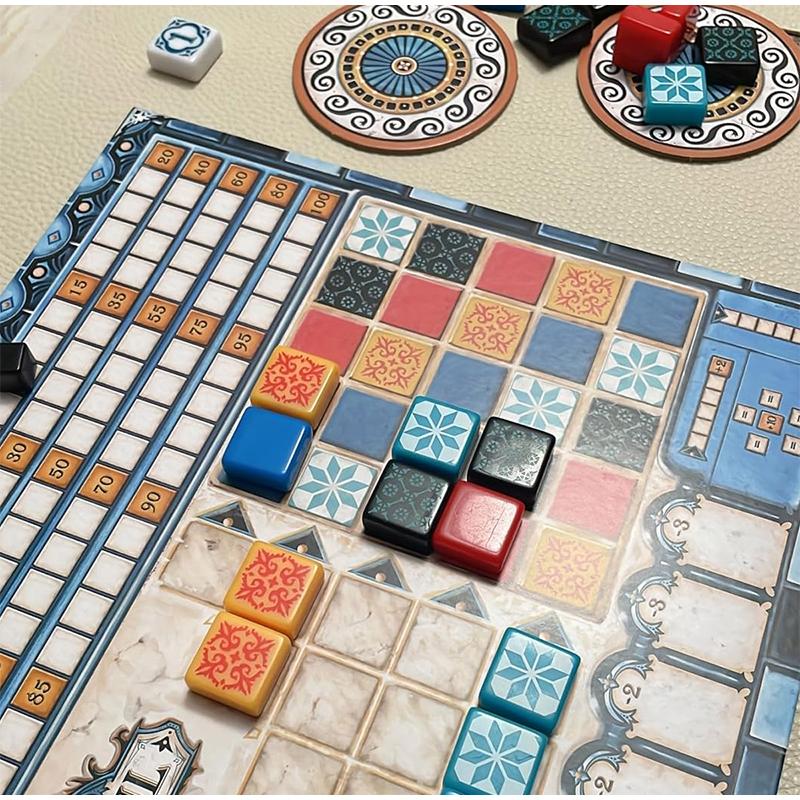 Board Game Tile Placement Strategy Game Artistic Puzzle Card Game For Kids Families Interactive Educational Tabletop Game