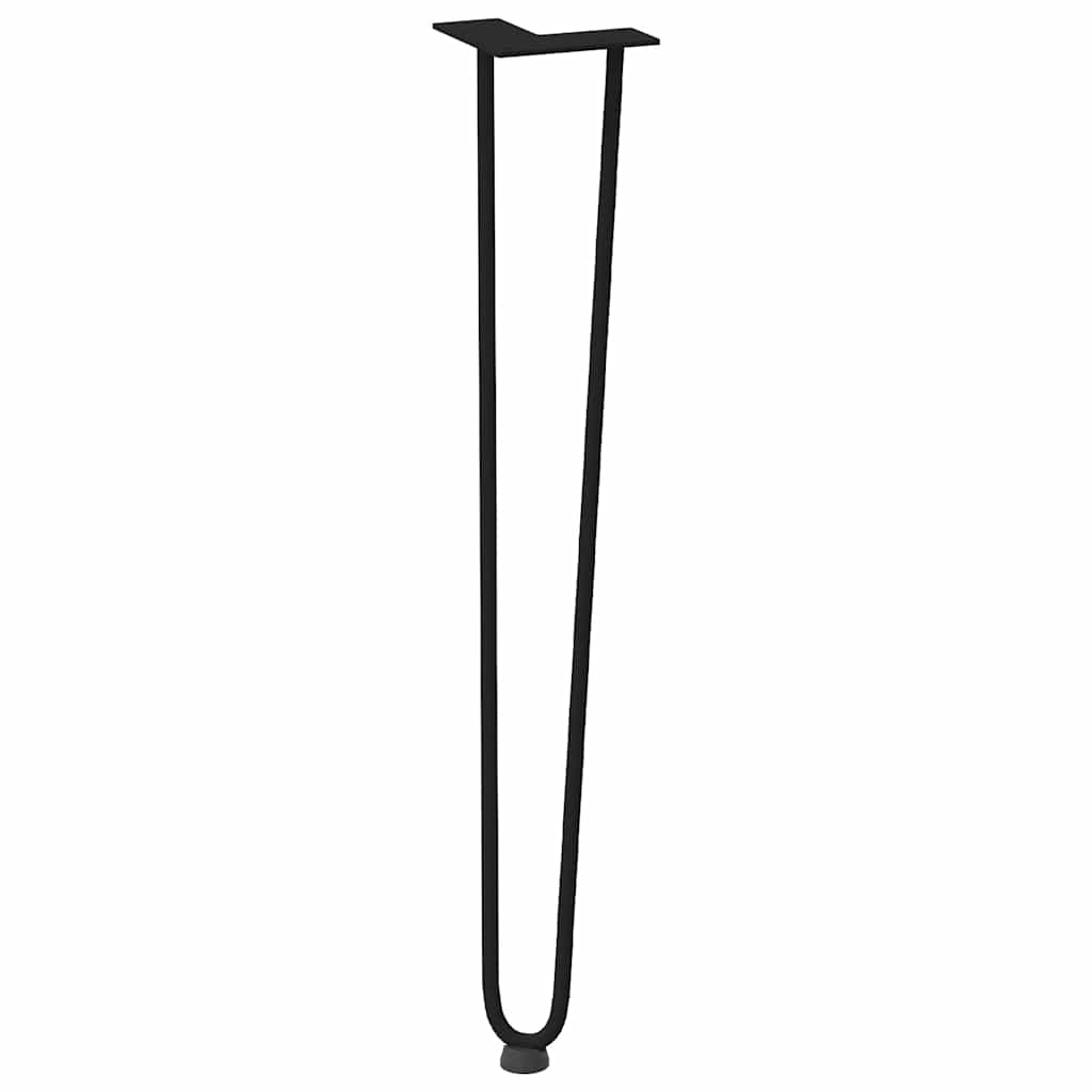 Vidaxl Nogi Do Stołu Hairpin, 4 Szt., Czarne, 72 Cm, Lita Stal