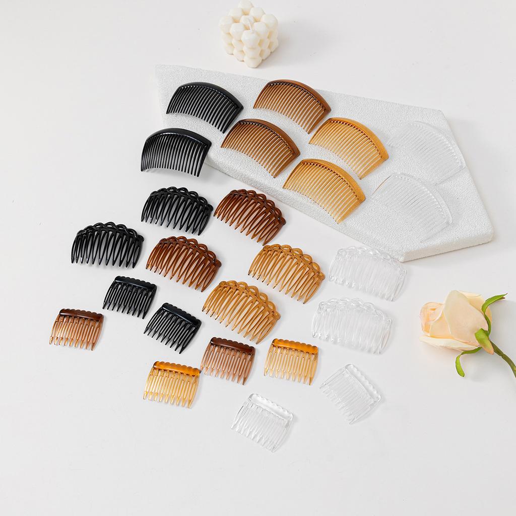 24 STÜCKE Schlichte und Stilvolle Vierfarbige 9/11/23 Zinken Französische Gedrehte Haarkämme Für Damen und Mädchen Kopfschmuck Haaraccessoires