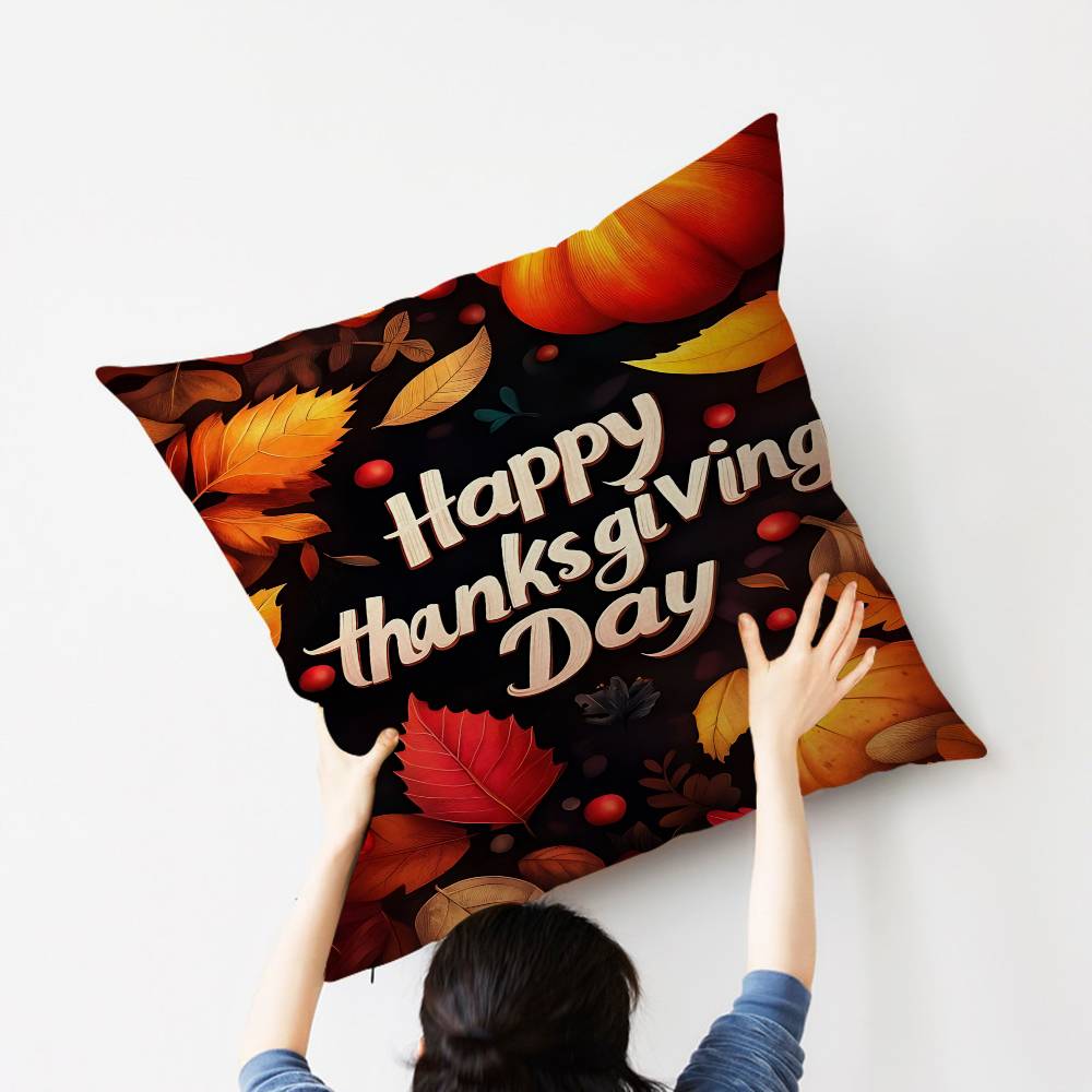 Autumn Harvest Festival Fall Leaf Pillowcases Home Bedding Decorative Pillow Cover Wedding Super Soft Pillow Case