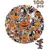 100PCS Halloween Pumpkin Stickers, Waterproof Household Decoration Stickers, Reusable Fashion Stickers