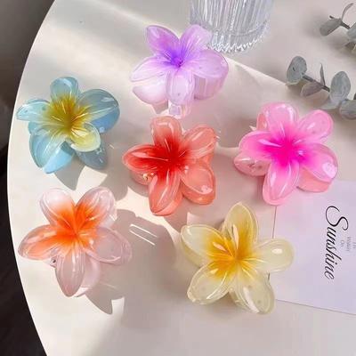 Böhmischer Strandurlaub Frangipani Eierblume Haarspangen Lilienblume Hawaii Strand Haarklammer für Frauen Mädchen Haaraccessoires