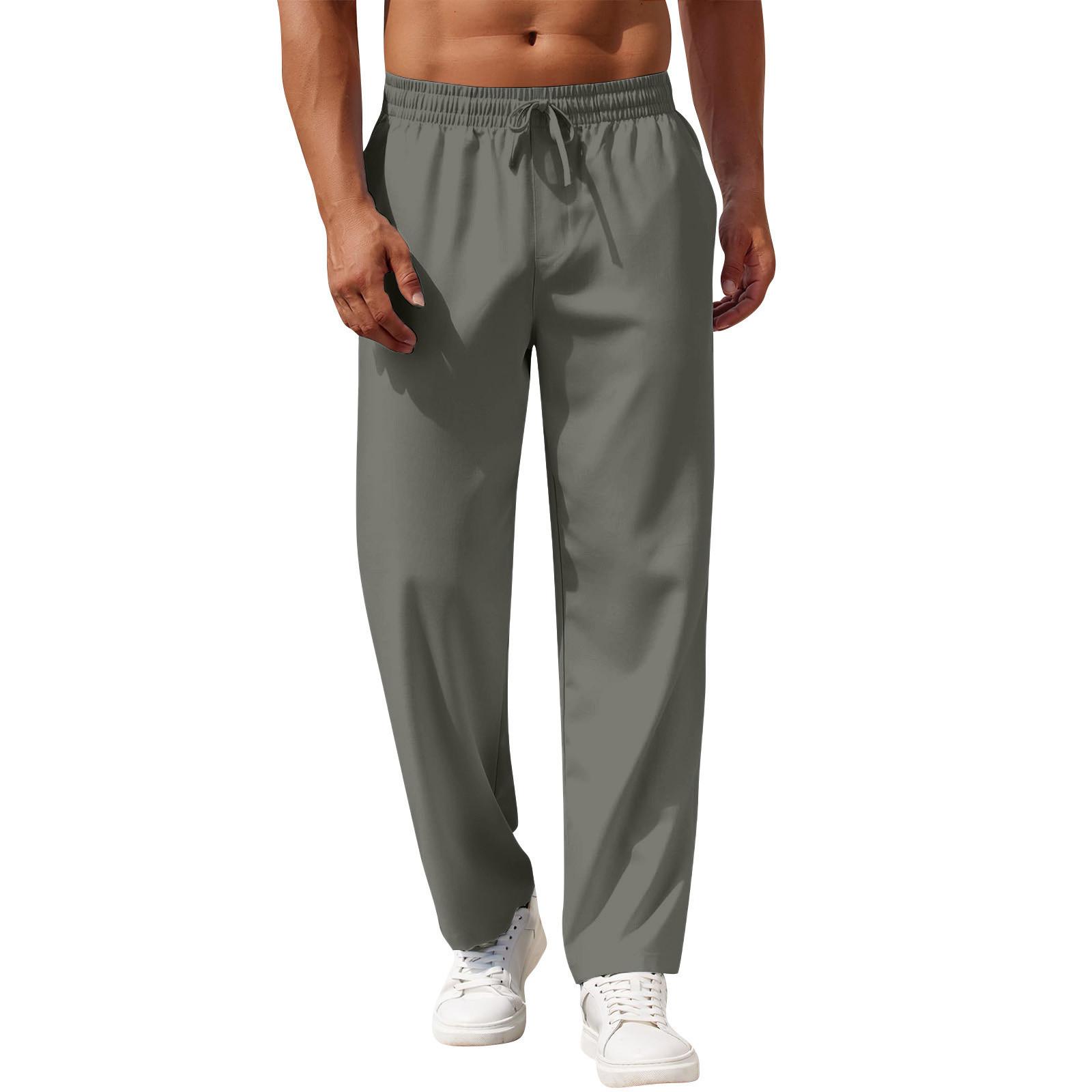 

Чоловічий комбінезон. Повсякденні штани на шнурках із кількома кишенями. Штани для походів. Штани з бавовни. XXL