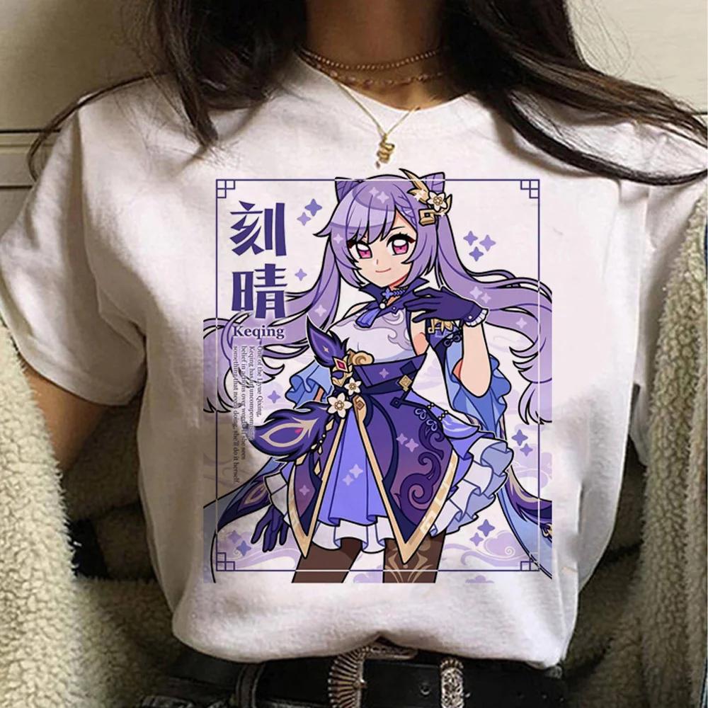 Genshin Impact top women funny summer tshirt female funny harajuku Japanese clothes