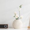 Kreative Muschelform Keramikvase Hochwertige Blumeneinsatz Heim Desktop Einfaches Dekorationsobjekt