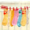 Portable Elastic Windproof Drying Clothes Hanger Clothes Line with 12 Clips