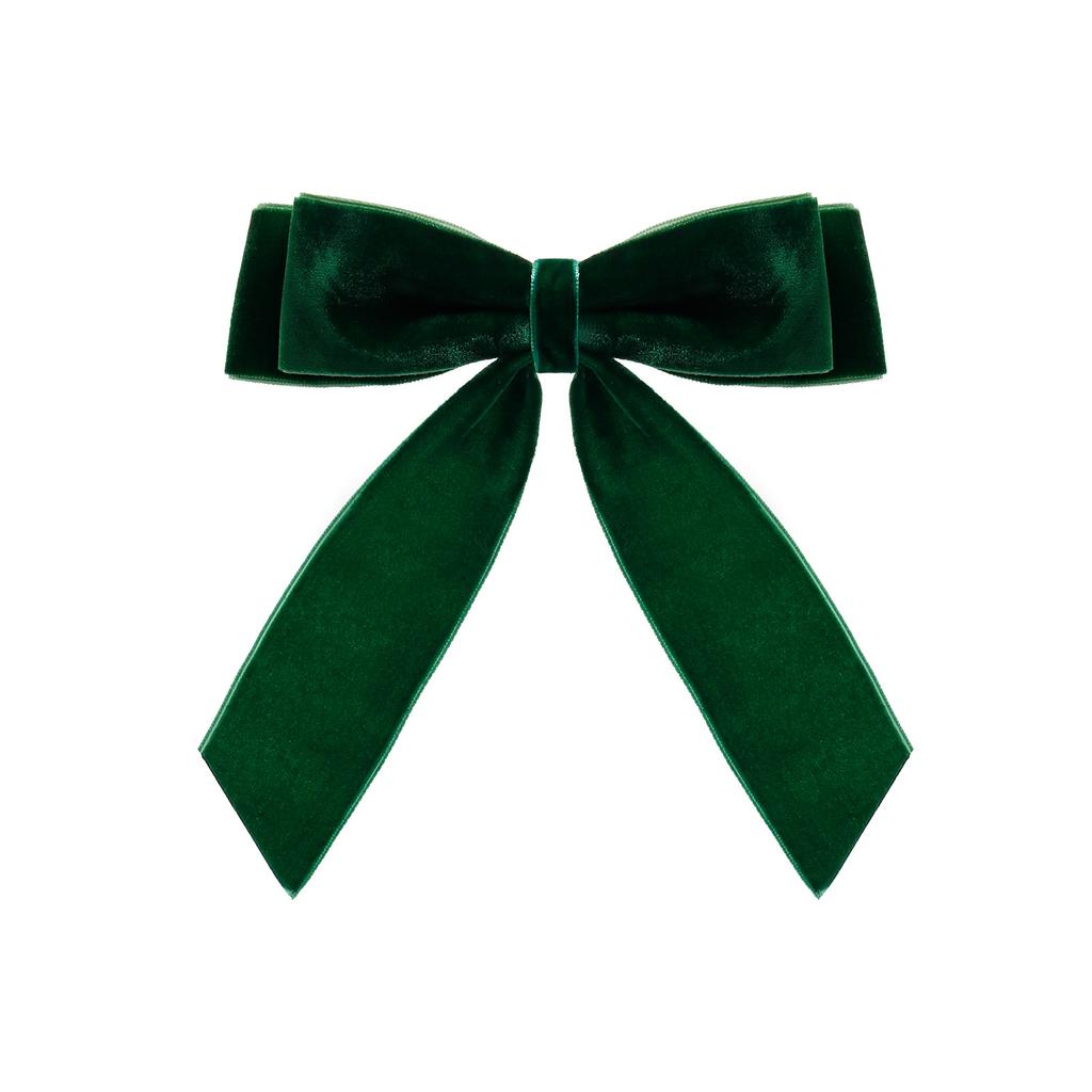 Velvet bow hanging ornament for holiday tree party supplies home decor seasonal display size 15cm/5.91in colors red pink brown