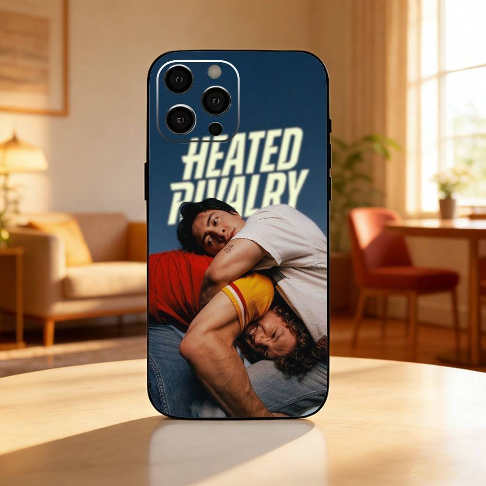 H-Heated Rivalry Phone Case For iPhone17,16,15,14,13,12 Plus,Max Soft Silicone Black Cover